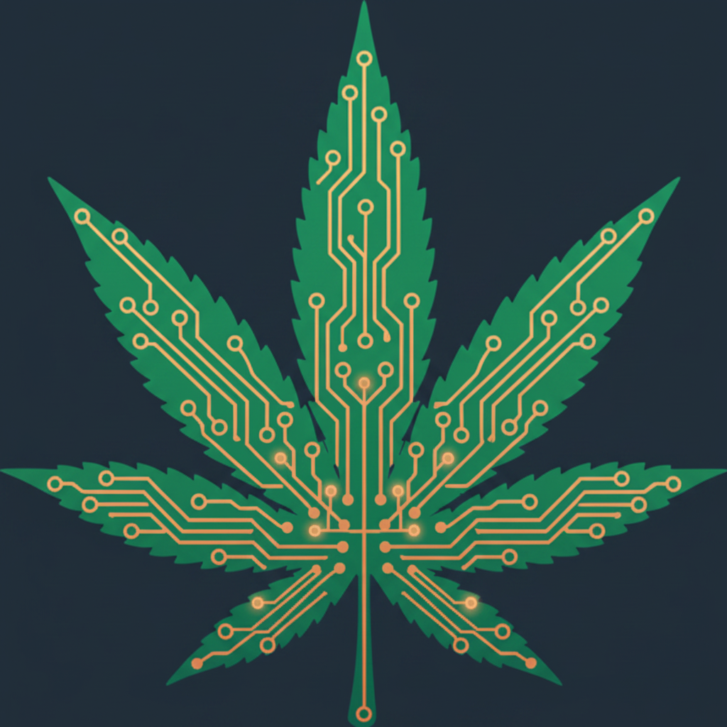 Variação pixel art do logotipo circuit-leaf — versão experimental aprovada pelo fundador