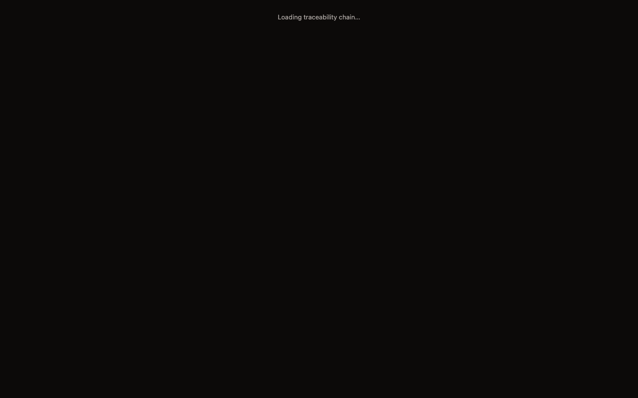 TraceabilityTimelineApp — linha do tempo seed-to-dispensação com hashes de eventos